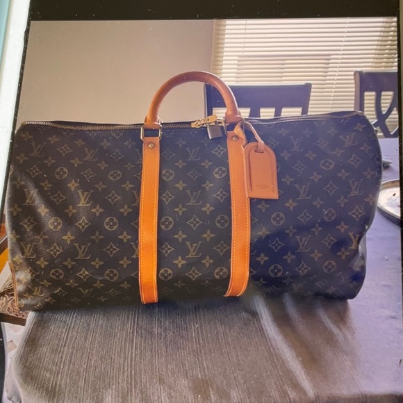 Louis Vuitton 55 Keepall 55 Monogram Top Handle Duffle Bag, beautiful condition - Picture 11 of 12